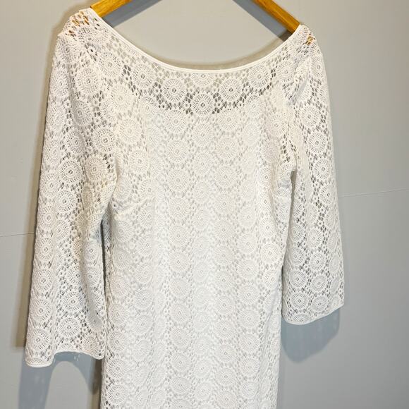 Lilly Pulitzer White Lace Topanga Dress - size Large - Picture 4 of 6